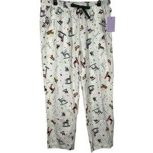 Christmas Dogs Skiing Women’s Large (12-14)  Pajama Pants
